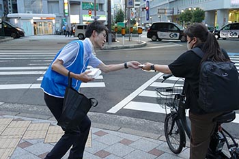 街頭行動のようす