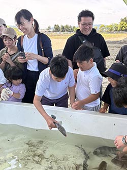 魚とのふれあい