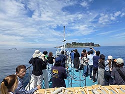 軍艦島上陸ツアーのようす