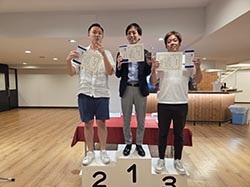 個人優勝 辻林さん、準優勝 柳生さん、第三位 出口さん